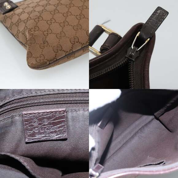 GUCCI GG Canvas Shoulder Bag Brown - Picture 11 of 12